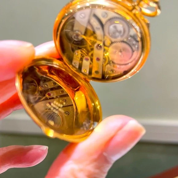 Tiffany & Co. Antique 18 K Yellow Gold Pocket Watch 45 gm Total Weight - Picture 10 of 14